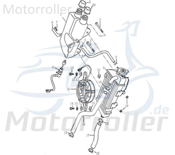 Kreidler Supermoto 50 DD Schlauch C Wasser 733158 Motorroller.de Wasserschlauch Kühlwasserleitung Motorrad