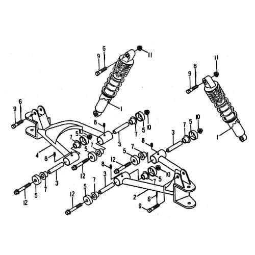 SMC Buchse Rex Quad 50 Hülse Distanzhülse ATV 50ccm 2Takt Motorroller.de Lagerbuchse Distanz-Hülse Distanzbuchse Passhülse Passbuchse Abstandshülse