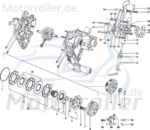 Kreidler STAR Deluxe 4S 125 Kupplungsdruckomplettatte 125ccm 4Takt 720315 Motorroller.de mit Buchse 125ccm-4Takt Scooter LML Ersatzteil Service