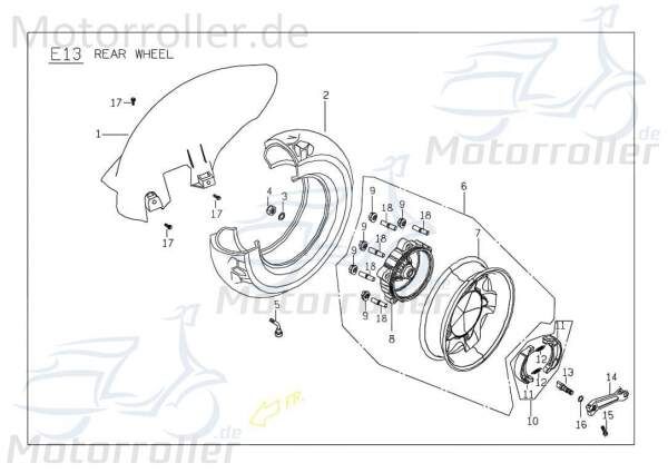 PGO Bundschraube M6x22mm Big Max 50 Roller 50ccm 2Takt Motorroller.de Maschinenschraube Flanschschraube Flansch-Schraube Maschinen-Schraube Scooter