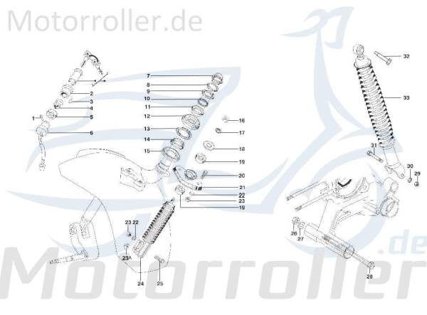 Ringmutter Kreidler STAR Deluxe 4S 125 Konusmutter SF534-1902 Motorroller.de Lenkermutter 125ccm-4Takt Scooter STAR Deluxe 4S 200 Moped Ersatzteil