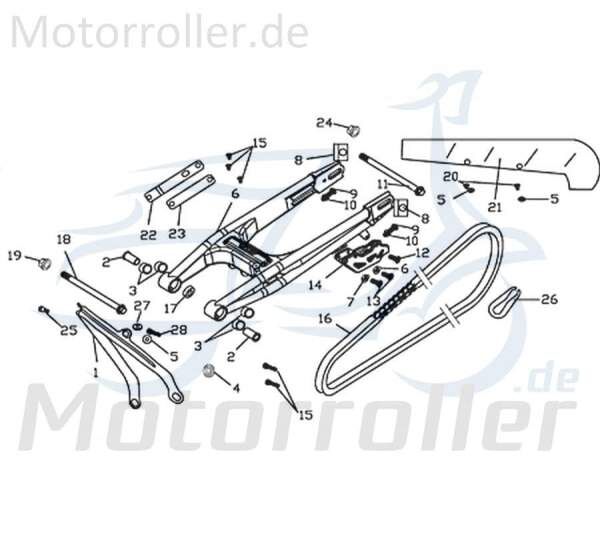 CPI Supermoto 125 Kettenführung 125ccm 4Takt Y9B-48146-00-00 Motorroller.de Kettenführungselement 125ccm-4Takt Motorrad Moped Ersatzteil Service