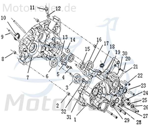 Kurbelgehäuse rechts Kreidler DICE SM 50 LC 733055 Motorroller.de Motorgehäuse 50ccm 2Takt Motorrad Supermoto 50 DD Ersatzteil Service