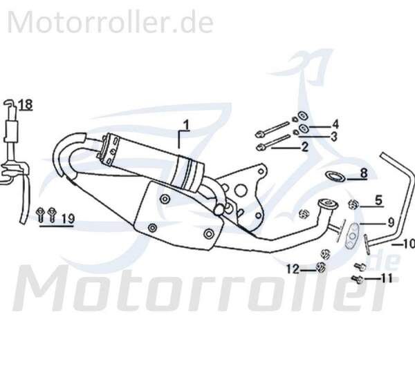 Kreidler Galactica 3.0 LC 50 DD Sekundärluftsystem 50ccm 2Takt 1865A-ABA9-9000 Motorroller.de komplett SLS-Schlauch SLS-Leitung Minarelli liegend