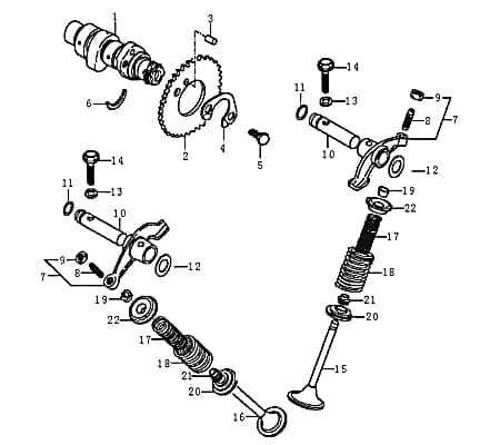 Nockenwelle Ventile Motorrad 12711QK01000