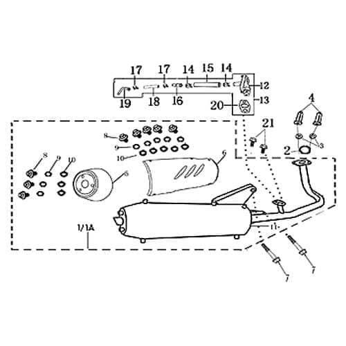 Bundschraube M8x40mm Jonway Galactica 2.0 RC 50 9050608040-5 Motorroller.de Maschinenschraube Flanschschraube Flansch-Schraube Maschinen-Schraube