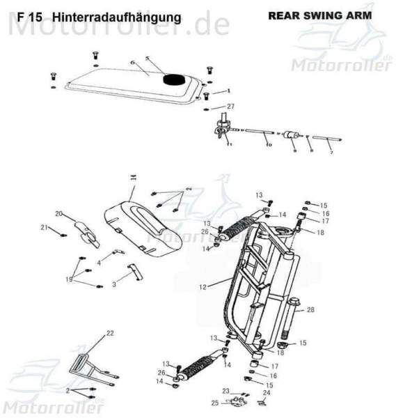 Schraube M16x12mm Eppella Kinderbuggy Maschinenschraube 1096 Motorroller.de Bundschraube Flanschschraube Flansch-Schraube Maschinen-Schraube Buggy 150