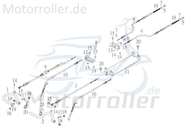 Halteplatte Bremszugverteiler 170ccm 4Takt Kreidler 74862 Motorroller.de Stahlplatte Halter Montageschiene Fixierung Halterung Montageplatte Kart