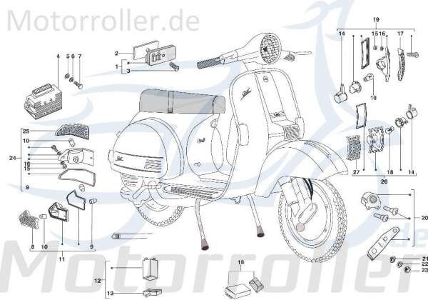 Halterung Blinker Kreidler STAR Deluxe 4S 125 4Takt C-4705713 Motorroller.de 125ccm-4Takt Scooter LML Moped Ersatzteil Service Inpektion Direktimport