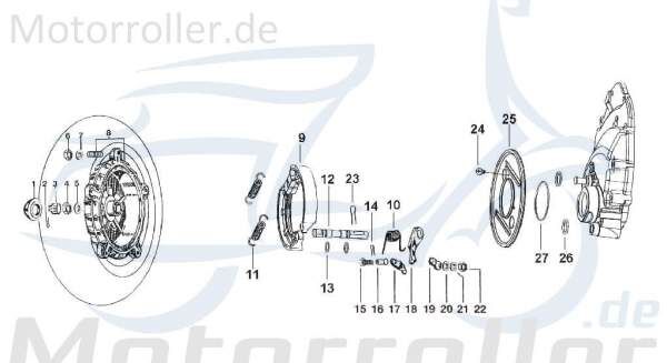 Kreidler STAR Deluxe 4S 200 Bremsbeläge 200ccm 4Takt SF214-0188 Motorroller.de Bremsbelag Bremsklötze Bremsbacken Bremsschuhe Bremsbelagsatz Brake LML