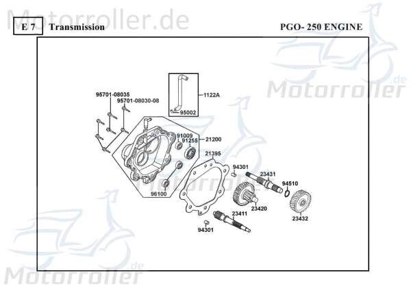 PGO Bugrider 150 Getriebdeckeldichtung 150ccm 4Takt PGO-12496 Motorroller.de 150ccm-4Takt Buggy Ersatzteil Service Inpektion Direktimport