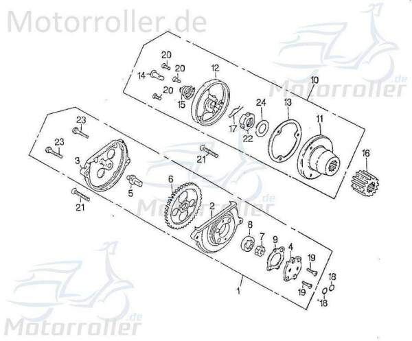 SMC Sechskantschraube M6x30mm Rex Chopper 125 125ccm 4Takt Motorroller.de Befestigung Halter Halterung Flachkopfschraube Sechskant-Schraube Motorrad