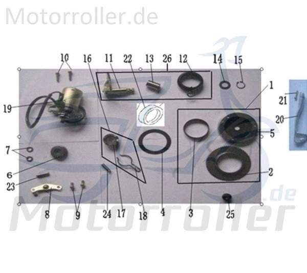 SMC Distanzscheibe Durchmesser 15x28x1mm 90400-152801-9000 Motorroller.de Lochscheibe Ausgleichsscheibe Abstandscheibe 50ccm-2Takt Scooter Jonway