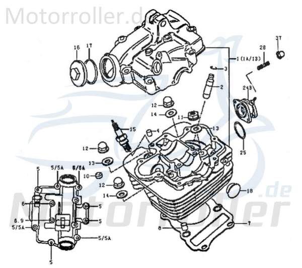 Kreidler DICE CR 125 Zylinderkopf silber 780300 Motorrad Original Ersatzteil