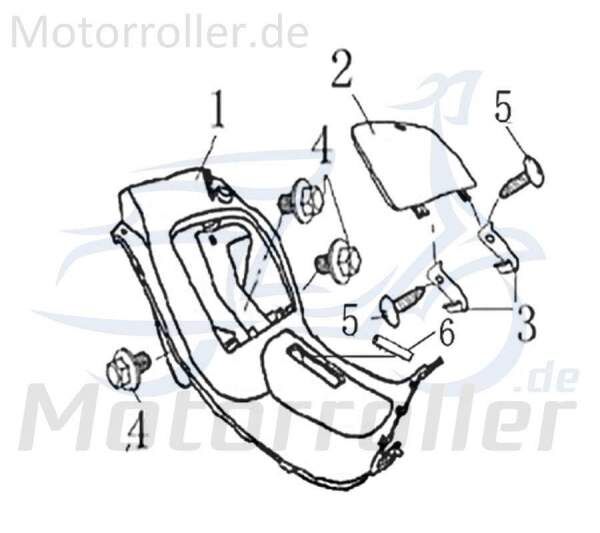 Rex Drive Sport 50 Fußraumverkleidung 50ccm 2Takt 703076 Motorroller.de Fußraumabdeckung Fußtrittabdeckung 50ccm-2Takt Scooter E-Rex Ersatzteil