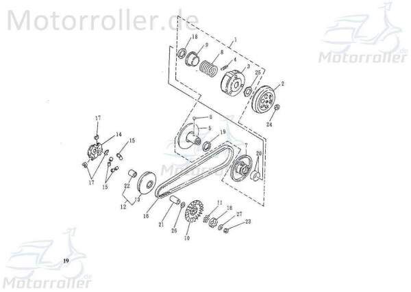 SMC Arretierbolzen Variomatikscheibe Rex Stift 50ccm 2Takt Motorroller.de Zapfen Minarelli liegend Scooter 50 Scooter Quad Aspen 50 mit Rückwärtsgang