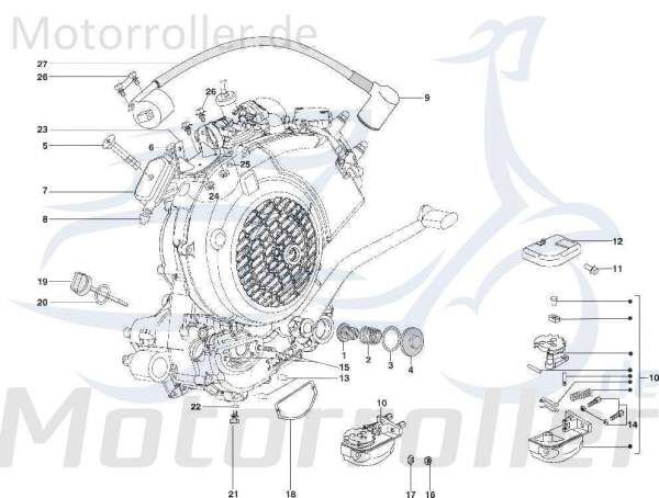 Kreidler STAR Deluxe 4S 125 Senkkopfschraube 125ccm 4Takt SF504-1038 Motorroller.de Senkschraube Senkkopf-Schraube Senk-Schraube 125ccm-4Takt Scooter