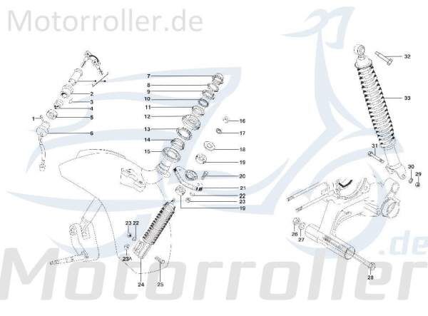 Bolzen Kreidler STAR Deluxe 4S 125 Gewindebolzen SF524-0672 Motorroller.de Stehbolzen Zapfen Gewindestift Arretierbolzen Stiftschraube Gewinde-Stift