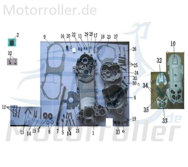 ZNEN Abdeckung Verkleidung Variomatikbelüftung 11341-EQ5B-9100 Motorroller.de 50ccm 2Takt Kappe Deckel Schutz Platte Cover Blende Schutzhaube Scooter