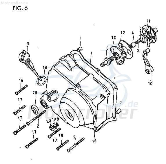 Jincheng JC 50 Monkey Repl. Schraube 50ccm 4Takt 130016 Motorroller.de Bundschraube Maschinenschraube Flanschschraube Flansch-Schraube Bund-Schraube