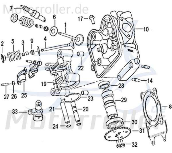 Kreidler Insignio 125 2.0 Stehbolzen 125ccm 4Takt 750003 Motorroller.de Gewindestange Gewinde-Stange Gewindebolzen Stiftschraube Gewindestab Scooter