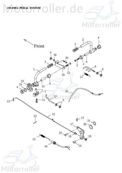 Adly Pedalstopper GK 125 Buggy 125ccm 4Takt Motorroller.de 125ccm-4Takt Ersatzteil Service Inpektion Direktimport