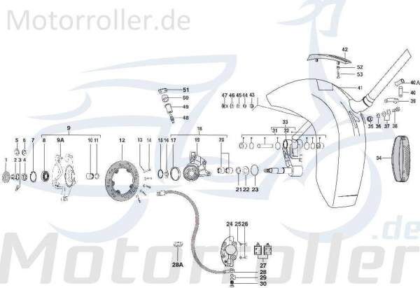 Schraube Kreidler STAR Deluxe 4S 125 Maschinenschraube 720557 Motorroller.de Bundschraube Flanschschraube Flansch-Schraube Maschinen-Schraube Scooter