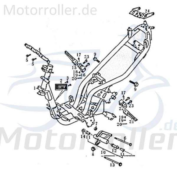 Bolzen Fussraste Kreidler RMC-G 50 Zapfen Scooter 83487 Motorroller.de Arretierbolzen Stiftschraube Gewinde-Stift