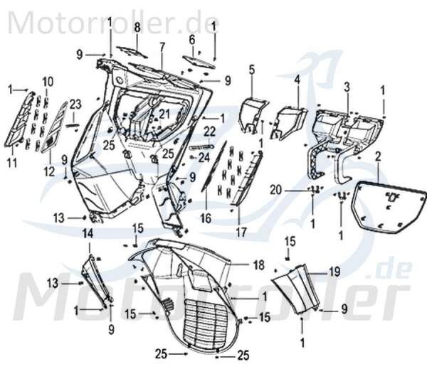 Wartungsdeckel links (Scheinwerfer) Motorroller 750337