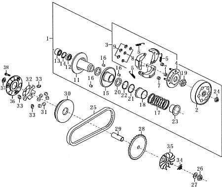 Fliehgewichtrolle 15x12 5 gr. Kupplung Motorroller 72046