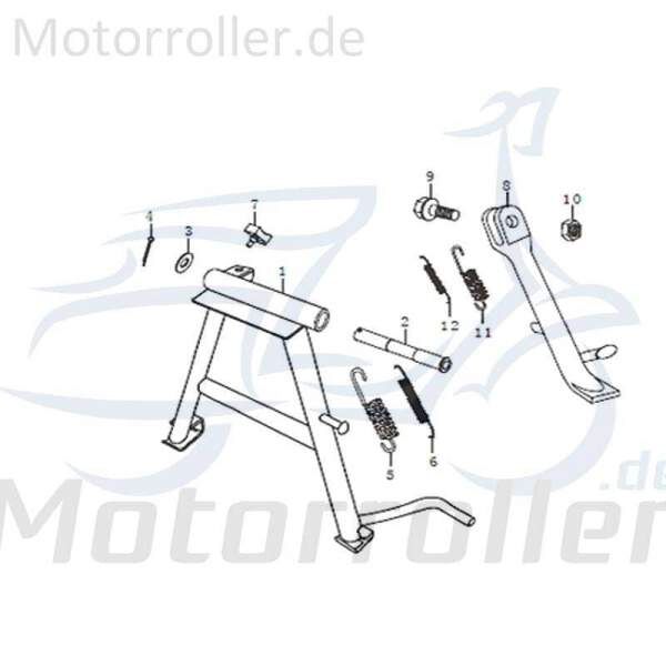 Feder Ständer Motorroller Kreidler Street 125 Rex 91386