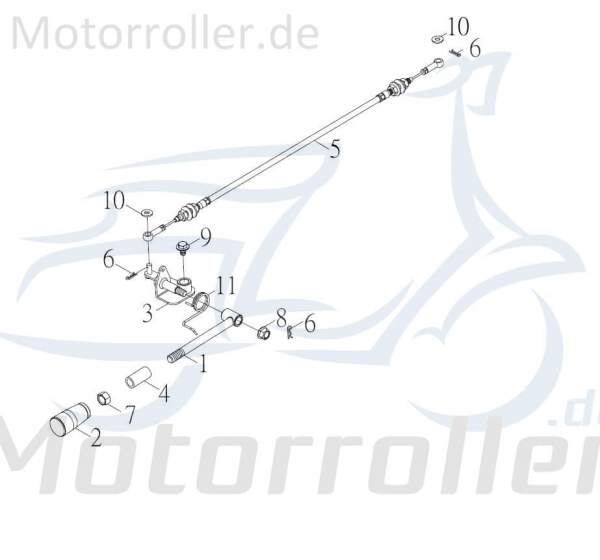 Kreidler F-Kart 170 Schaltzug 100ccm 4Takt 61920-FKO-00 Motorroller.de Kupplungsseil Kupplungszug Schaltseil Kupplungsseilzug Kupplungsbautenzug