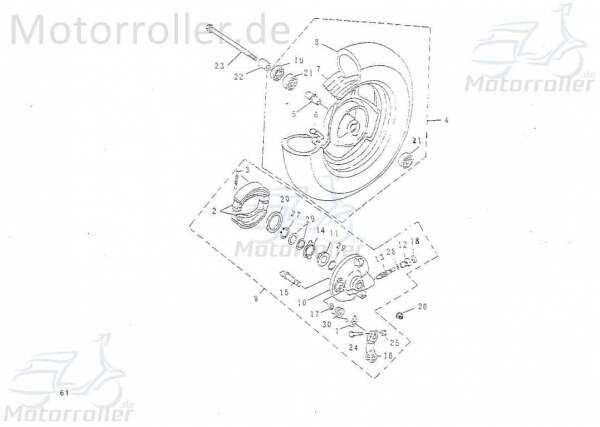 SMC Extra 50 T Bremsverschleißanzeige vorn 50ccm 2Takt 32331-YAN-00 Motorroller.de vorne Bremsverschleissanzeige Extra 50 T 50kmh Kontra T 50 50kmh