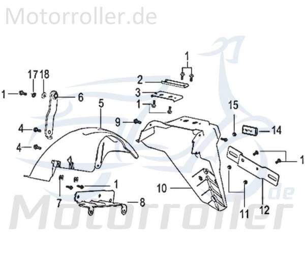 Federmutter M6 Jonway Insignio 250 DD Klemmmutter 750354 Motorroller.de Blechmutter Karosserieklammer Karosseriemutter 125ccm-4Takt Scooter Kreidler