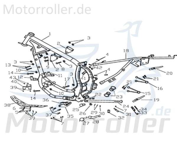 CPI Supermoto 125 DD Fußraste 125ccm 4Takt Y9B-49500-10-00 Motorroller.de Fußablage Fußtritt Fußraster Fuß-Ablage Fuß-Raste Fuß-Tritt 125ccm-4Takt