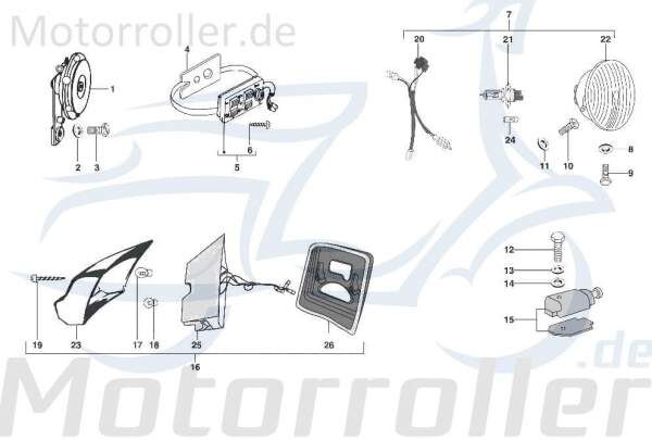 Schraube Kreidler STAR Deluxe 4S 125 Maschinenschraube 720600 Motorroller.de Bundschraube Flanschschraube Flansch-Schraube Maschinen-Schraube Scooter