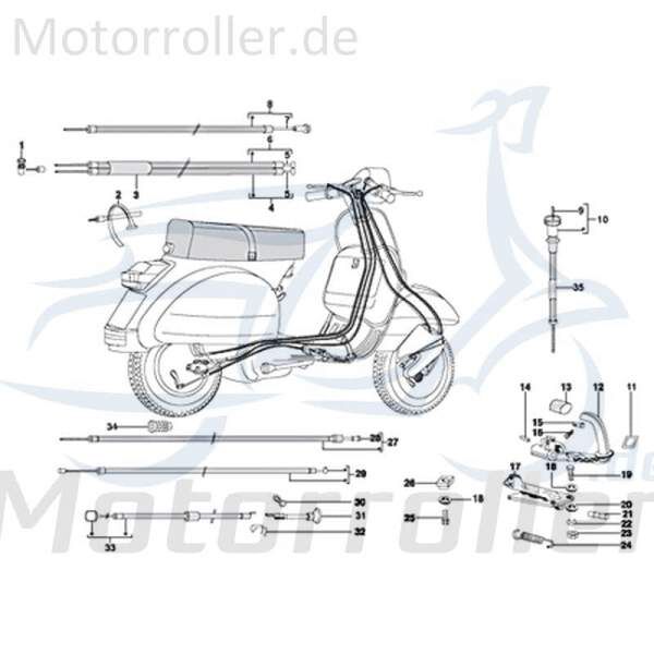 Bremszug komplett hinten 720249