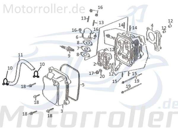 Kreidler F-Kart 170 Ansaugstutzen 170ccm 4Takt 13555-SKT-00 Motorroller.de Ansaugkrümmer Ansaugrohr Luftansaugrohr Ansauggummi Anschlussbogen Service