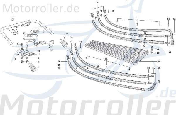 Federplatte Hauptständer Motorroller LML SF524-1820