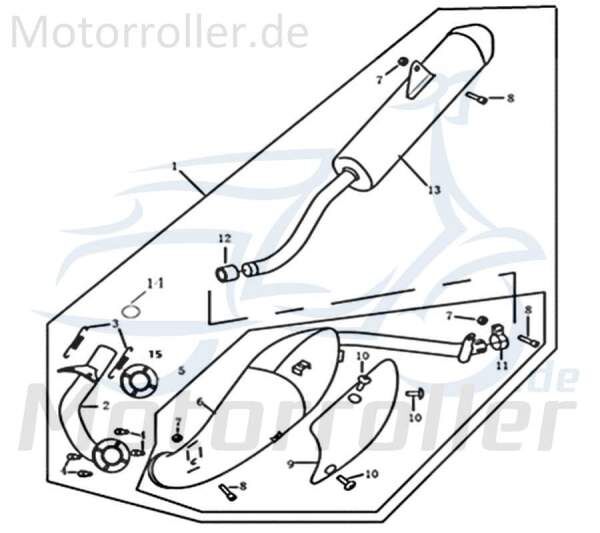 Endschalldämpfer Edelstahl Auspuff Motorrad 1 733242