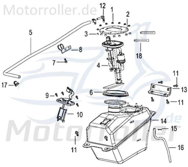 Schlauchhalter 125ccm 4Takt Jonway Insignio 250 DD für 750216 Motorroller.de Gummiclip Benzinschlauch Halteröse 125ccm-4Takt Scooter Kreidler Moped