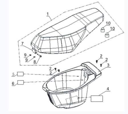 CPI Oliver 50 City Bundmutter M6 50ccm 2Takt B04-07-06000-53 Motorroller.de Sechskantmutter Flanschmutter Sechskant-Mutter Flansch-Mutter Bund-Mutter