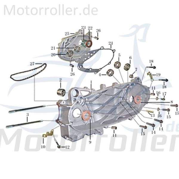 Kreidler Martinique 125 DD Dichtung Getriebegehäuse 125ccm 4Takt 704866 Motorroller.de Abdichtung Gasket Getriebedichtung Scooter Ersatzteil Service