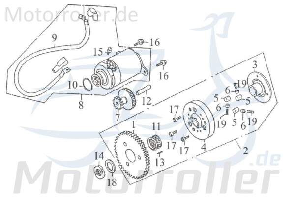 Kreidler F-Kart 170 Kabel Stromkabel 170ccm 4Takt 75855 Motorroller.de Stromleitung Elektrokabel Elektroleitung Elektro-Kabel Strom-Kabel 170ccm-4Takt