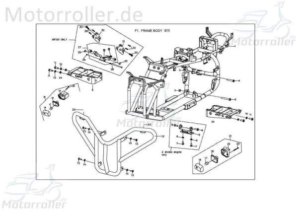 Fußrastenhalter schwarz (60) X2421510600