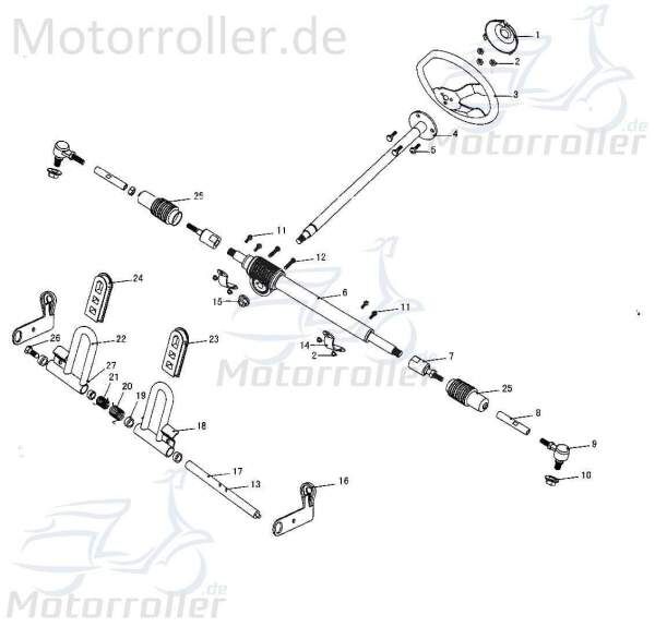 Sicherungsmutter M6 Tongjian Sicherheitsmutter 250ccm 4Takt Motorroller.de selbsthemmende Sicherungs-Mutter Stopmutter Stop-Mutter 150ccm-4Takt Buggy