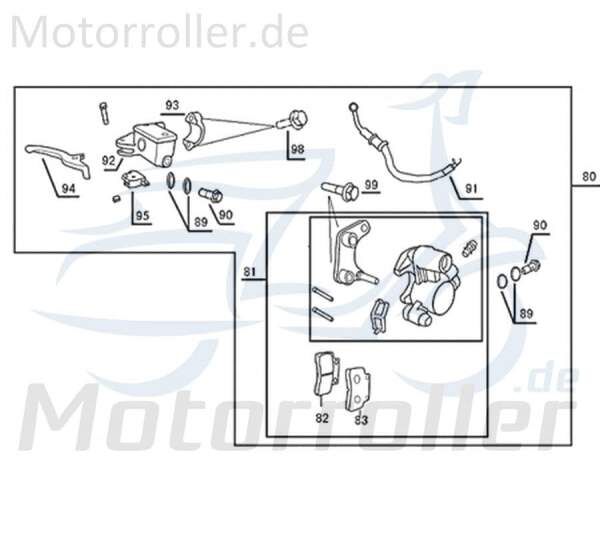 Jonway Florett 2.0 50 City Bremsbeläge 50ccm 2Takt 741112 Motorroller.de Bremsbelag Bremsklötze Bremsbacken Bremsschuhe Bremsbelagsatz Bremssteine