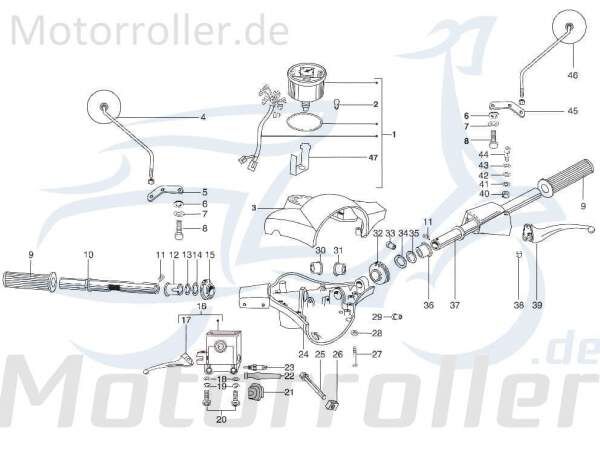 Abdeckkappe Lenker Motorroller LML Star Gummi C-3721690