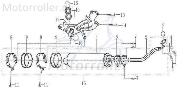 Bundschraube M8x65mm verzinkt Rex RS750 Roller 50ccm 4Takt Motorroller.de Maschinenschraube Flanschschraube Flansch-Schraube Maschinen-Schraube