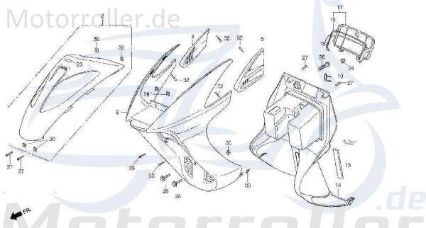 Fahrgestellnummer Deckel schwarz SG 81132-SA1-RB10-BK